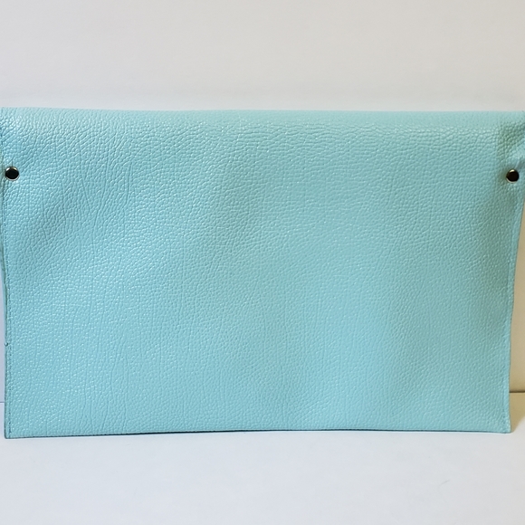 new H&M teal crossbody handbag and clutch NWOT - Picture 4 of 9